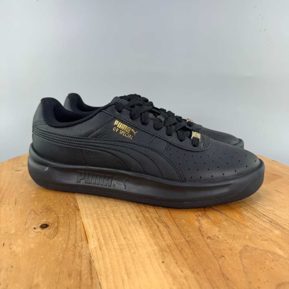 Puma GV Special Mens Size 9.5 Shoes Black Leather Casual Lifestyle Sneakers NEW